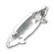Engaste navette PureCrystal 15x4 mm plateado