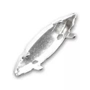 Engaste navette PureCrystal 11x3 mm plateado