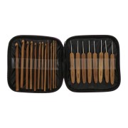 Surtido de 20 ganchos de bambú 1 mm y 10 mm - Natural