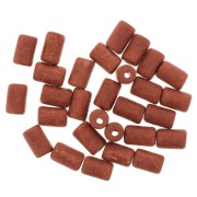 Cuentas tubos estilo Heishi de cerámica 5x8 mm - Terracotta mat x10|raw }}