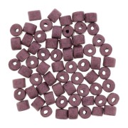 Cuentas tubos estilo Heishi de cerámica 5x4 mm - Mauve mat x20|raw }}