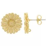 Ganchos pendientes 12 mm anilla cerrado o- Dorado oro fino x2