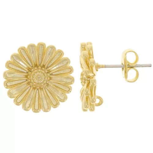 Ganchos pendientes 12 mm anilla cerrado o- Dorado oro fino x2