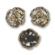 Casquillas flores 15 mm bronce x4|raw }}