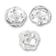Casquillas flores 15 mm plateado  x4|raw }}