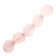 Cuentas hexagonales 8 mm piedra gema - Quartz rose x10