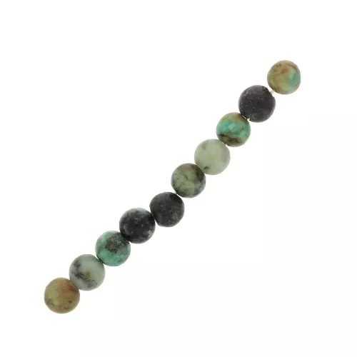 Cuentas redondas 3 mm piedra gema - Turquesa Africaine - Jaspe x25
