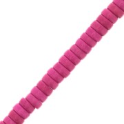 Arandelas Heishi 4x2 mm de imitación Howlite - Fucsia x39cm|raw }}