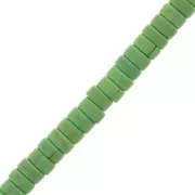 Arandelas Heishi 4x2 mm de imitación Howlite - Verde x41cm