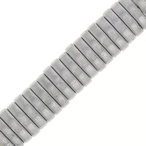 Cuentas arandelasHeishi - disco plano de imitación Hématite 4x1 mm - Rhodié x20