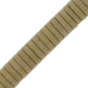 Cuentas arandelas Heishi disco plano de imitación Hématite 4x1mm - Golden mat x20