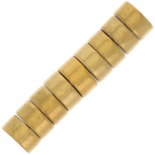 Cuentas arandelas Heishi - de imitación Hématite 4x2 mm - Dorado x20