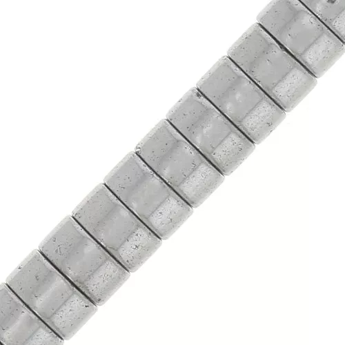 Cuentas arandelas Heishi - de imitación Hématite 4x2 mm - Rhodié x20
