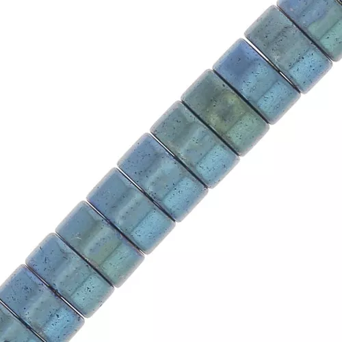 Cuentas arandelas Heishi de imitación Hématite 4x2 mm Bleu metallic x20