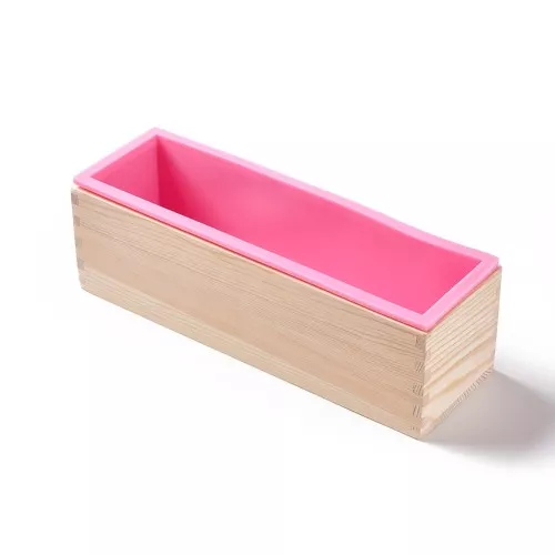Molde rectangular 26x6.5x7cm para hacer jabón hecho a mano - Rosa x1