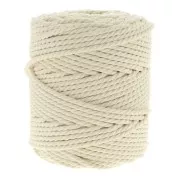 Bobina de cordón de algodón para macrame 5 mm Crudo x1300g