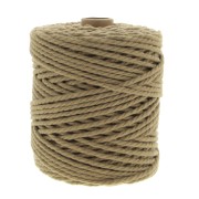 Bobina de cordón de poliéster reciclado para macramé exterior 5 mm - Natural x70m