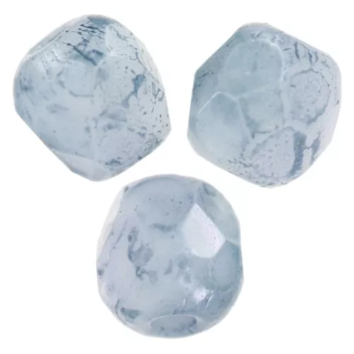 Facetas 3 mm Blanco Tiza Azul Mármol x50