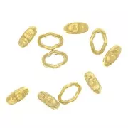 Entrepiezas 2 agujeros - Halo Beads pour SuperDuo - 8x5.5 mm - Dorado x1