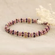 Entrepiezas 2 agujeros - Halo Beads pour SuperDuo - 8x5.5 mm - Dorado x1