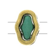 Entrepiezas 2 agujeros - Halo Beads pour SuperDuo - 8x5.5 mm - Bronze x1