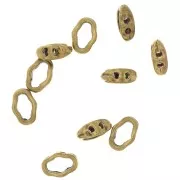 Entrepiezas 2 agujeros - Halo Beads pour SuperDuo - 8x5.5 mm - Bronze x1