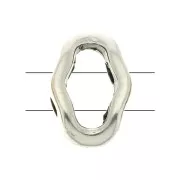 Entrepiezas 2 agujeros - Halo Beads para SuperDuo - 8x5.5 mm - Plateado envej x1