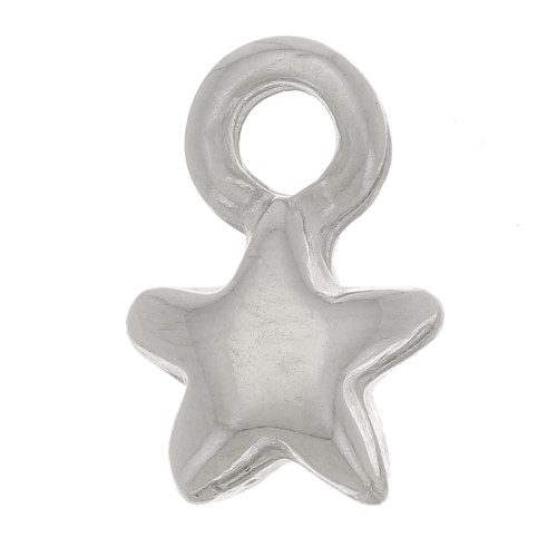 Dijes estrellas 10 mm - Rodio x8