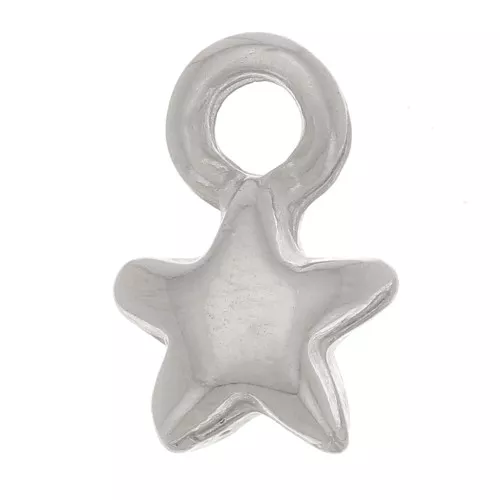 Dijes estrellas 10 mm - Rodio x8