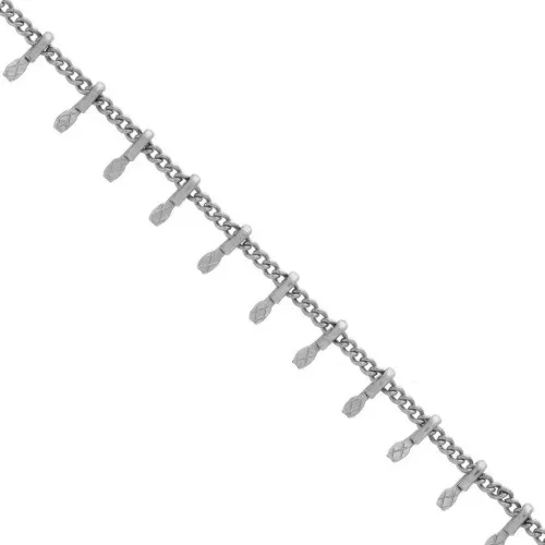 Cadena de fantasía brazalete y barras 6.5 mm - Acero inoxidable x1m