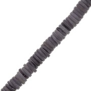 Cuentas arandelas Heishi de nácar teñidas 7 mm - Morado oscuro x40cm|raw }}