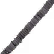 Cuentas arandelas Heishi de nácar teñidas 7 mm - Morado oscuro x40cm