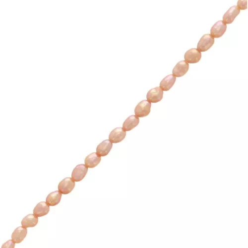 Cuentas de perlas de agua dulce irregulares 4x3 mm - Pêche nacarado x10