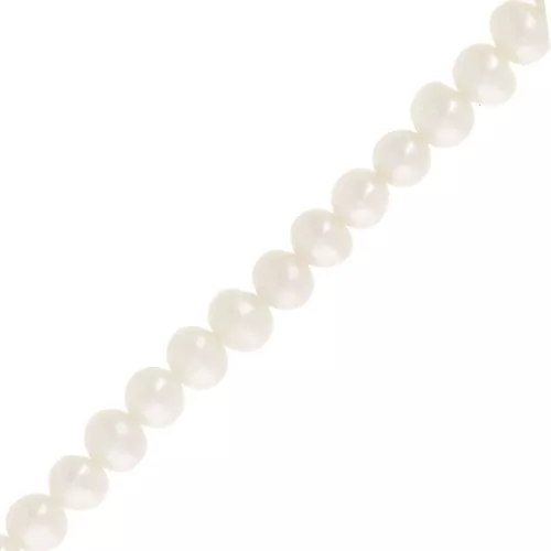 Perlas barrocas irregulares de agua dulce 4x5 mm - Grado AA Blanco x39cm
