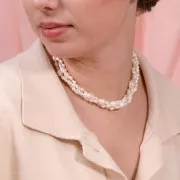 Cuentas de perlas de agua dulce irregulares 10x9 mm - blanco nacarado x36cm