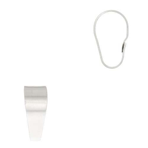 Enganche para colgante 13 mm - Chapado Plateado envejecido x1