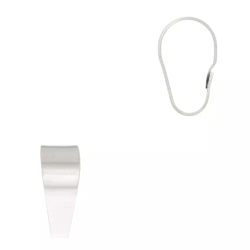 Enganche para colgante 13 mm - Chapado Plateado envejecido x1