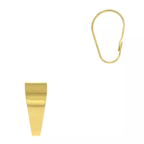 Enganche para colgante 13 mm - Dorado con oro fino x1