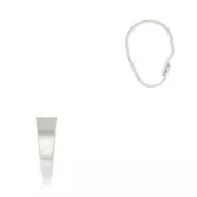 Enganche para colgante 10.5 mm - Chapado Plateado envejecido x1