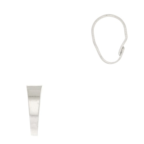 Enganche para colgante 10.5 mm - Chapado Plateado envejecido x1