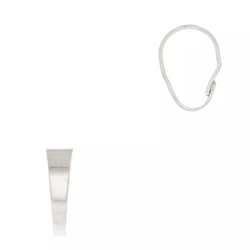 Enganche para colgante 10.5 mm - Chapado Plateado envejecido x1