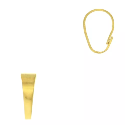 Enganche para colgante 10.5 mm - Dorado con oro fino x1