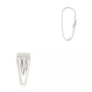 Enganche para colgante 8.5 mm efecto plisado - Chapado Plateado envejecido x1