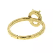 Anillo ajustable para cabuchón 8x6 mm - Chapado Oro 3 micras x1