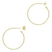 Aros pendientes con bola 26 mm a decorar - Dorado con oro fino x2|raw }}