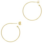 Aros pendientes con bola 54 mm a decorar - Dorado con oro fino x2|raw }}