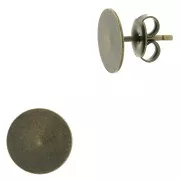 Ganchos pendientes disco 10 mm - Bronce x2