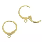 Ganchos pendientes forma redonda con anilla abierta 12 mm Dorado con oro finox20