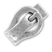 Cierre gancho cinturón 32 mm Chapado Plateado envejecido x1
