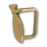 Cuenta pasante pescado para cuero Regaliz 18 mm bronce